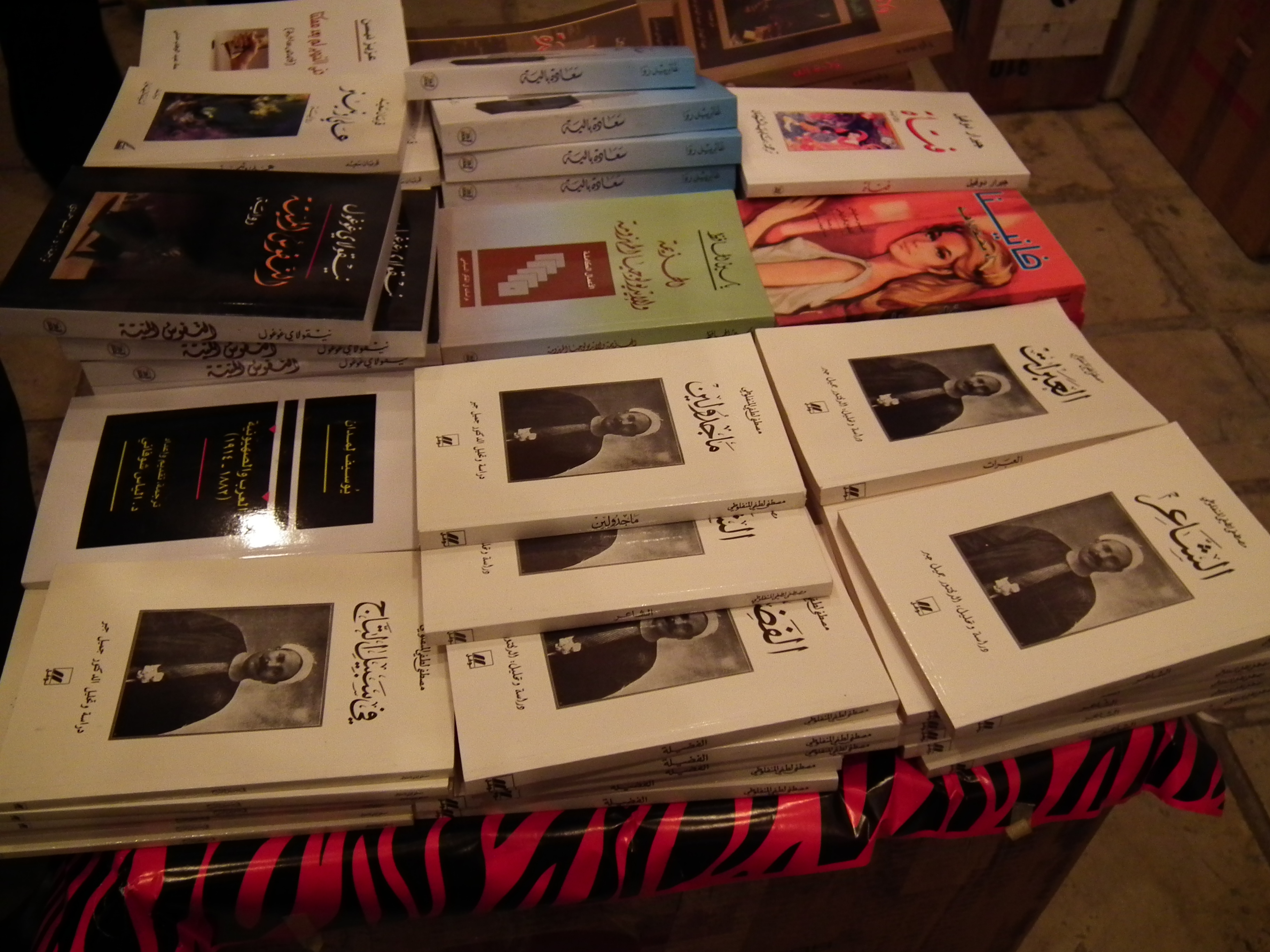 Books for sale at the Damascus International Book Fair. (Muhammad Kheir al-Hamwi)