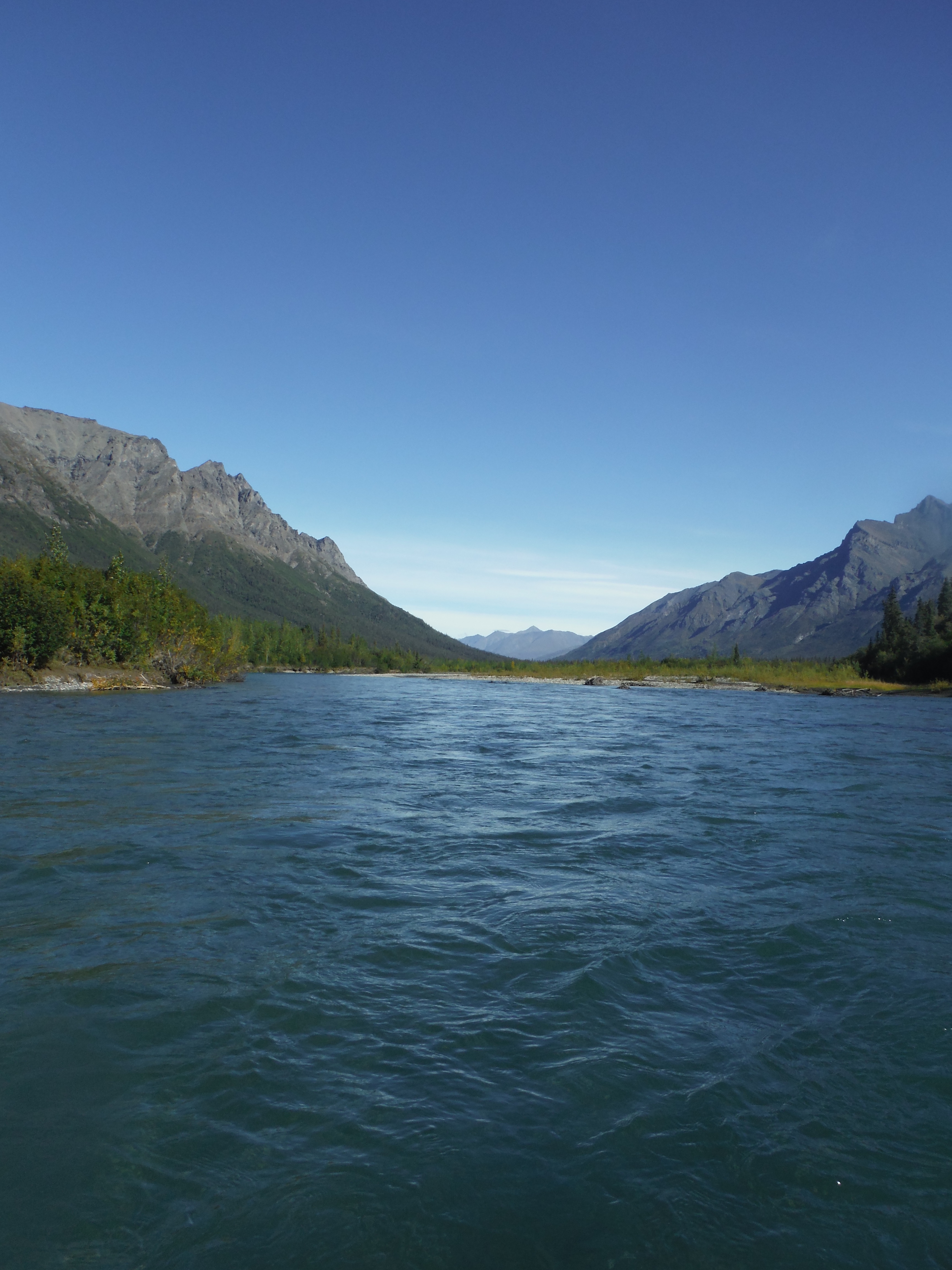 A view of the Gates of the Arctic from the north fork of the Koyukuk River, in Gates of the Arctic National Park. (Margaret Williams)